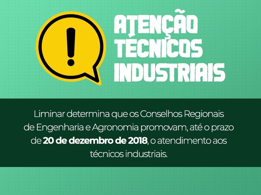 Comunicado CREA – Técnicos Industriais