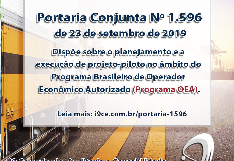 Portaria Conjunta Nº 1.596 – de 23 de setembro de 2019