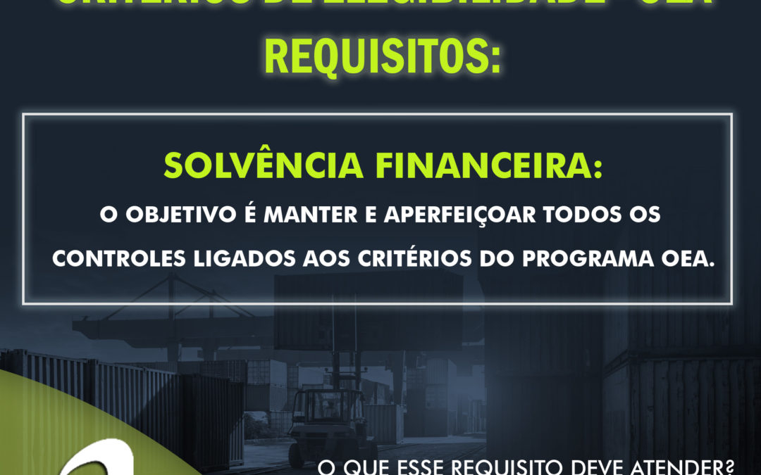 OEA – Critérios de Elegibilidade – Solvência Financeira