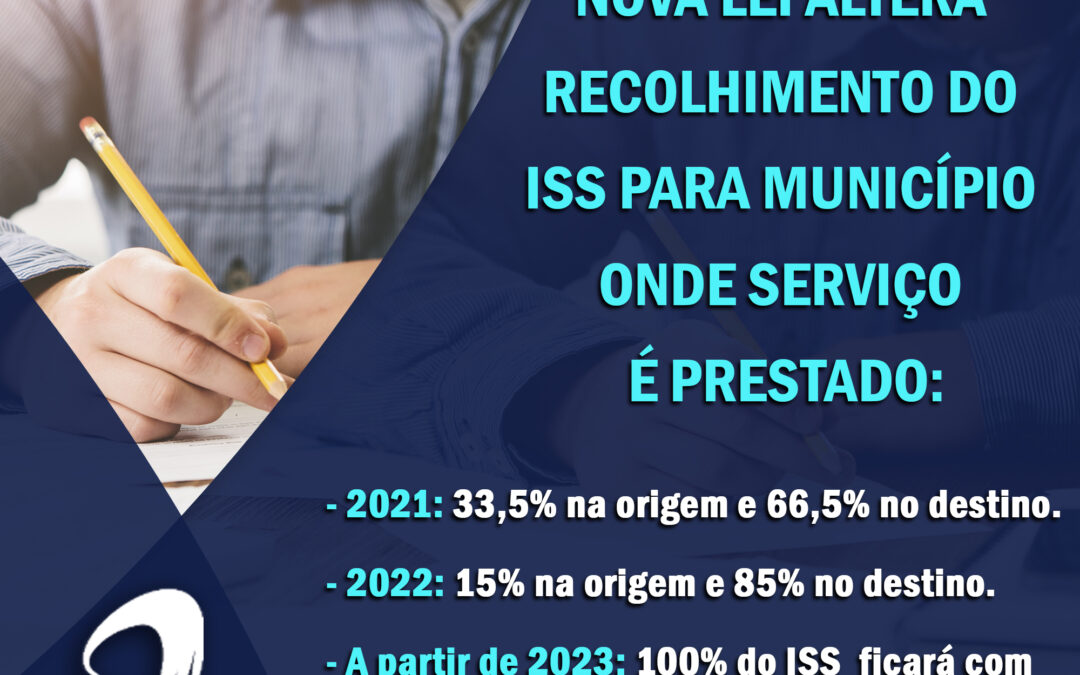 Notícia: Nova lei altera recolhimento do ISS para município onde serviço é prestado