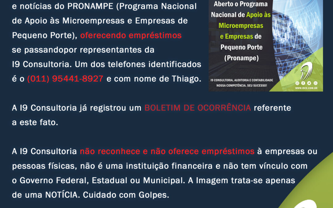 ATENÇÃO: GOLPE utilizando Imagem e Notícias publicadas em nosso site