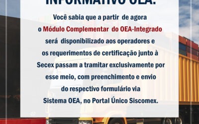 Notícia OEA: Adesão ao OEA-Integrado Secex fica mais simples a partir de agora